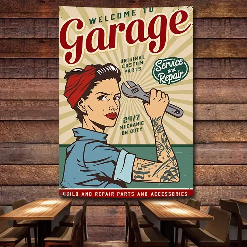 Auto Repair Shop Banners - WELCOME TO Garage Vintage Car SERVICE