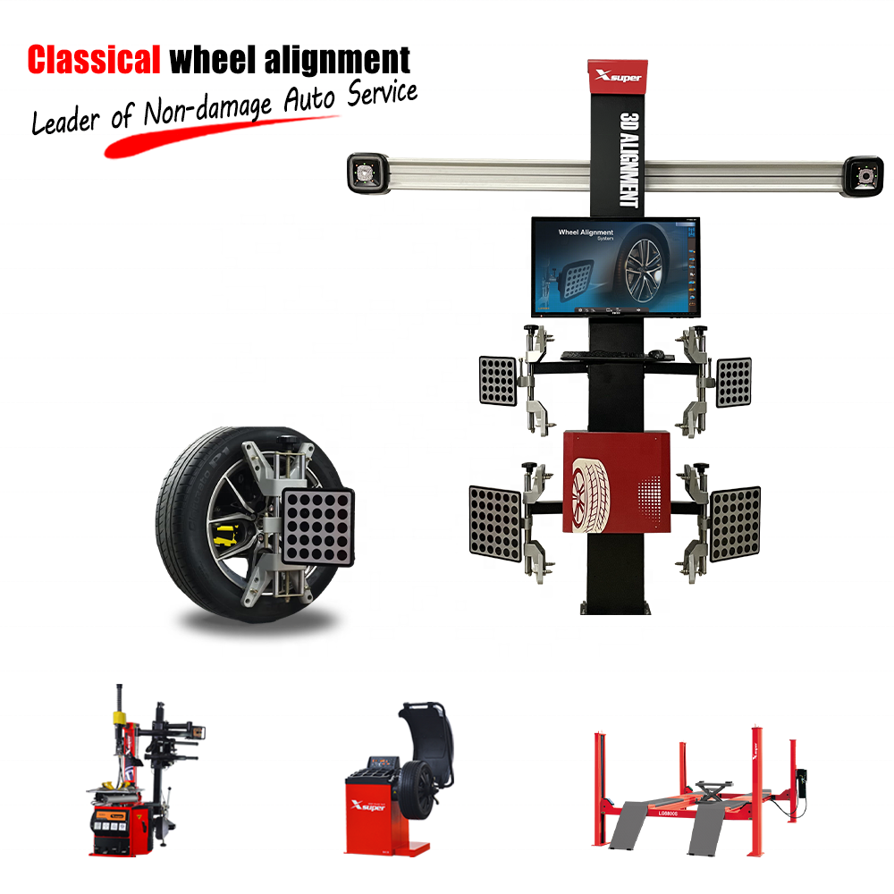 Tire Changer Machine - Manual Four Wheel Aligning 3d Automotive