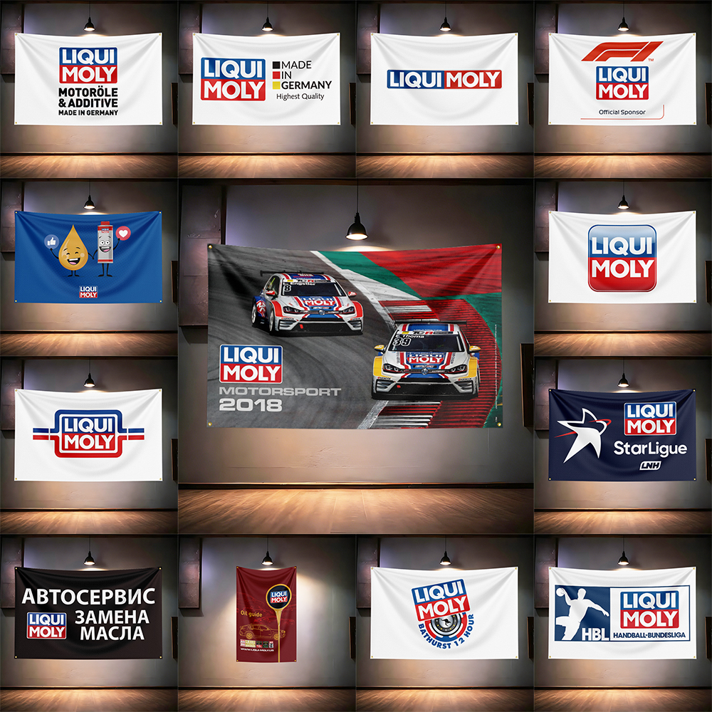 Auto Repair Shop Banners - Li-qui-molys Additive Oil Flag 3x5ft 90x150cm