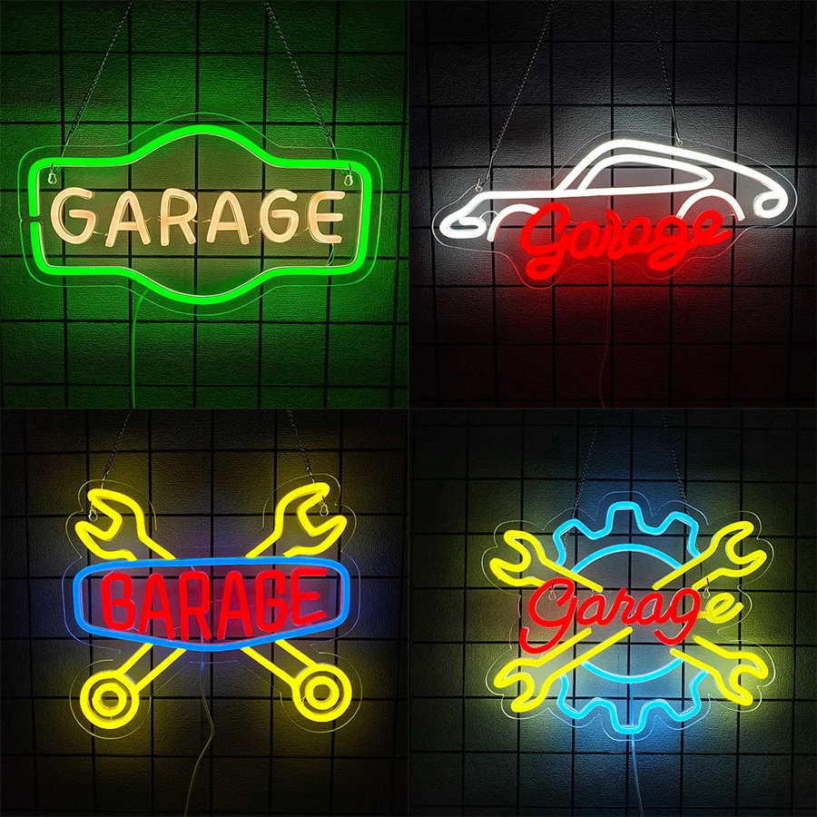 Auto Repair Shop Signs - Car Store Garage Neon Light Sign