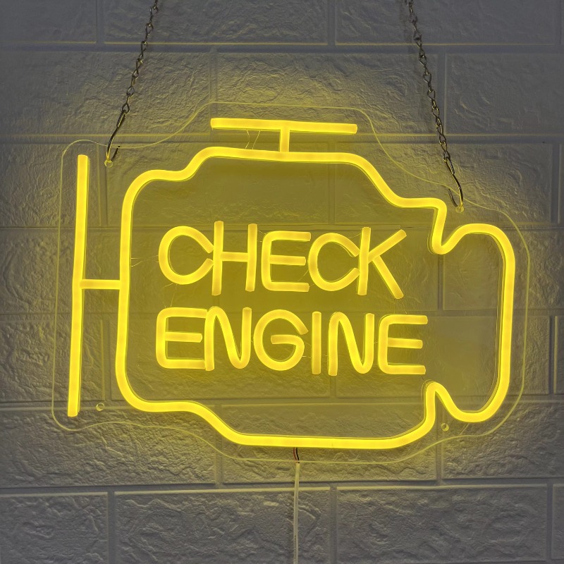 Auto Repair Shop Signs - Check Engine Neon Signs for Wall