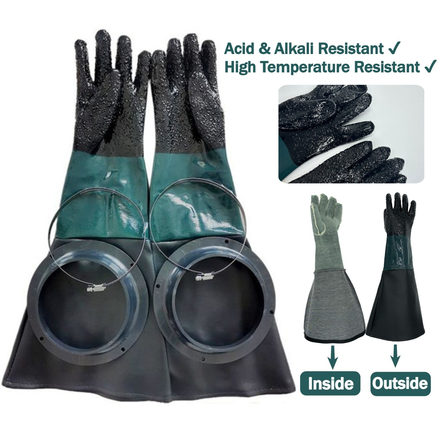 Rubber Sandblaster Gloves for  - Sandblaster Cabinet 리뷰 및 가격