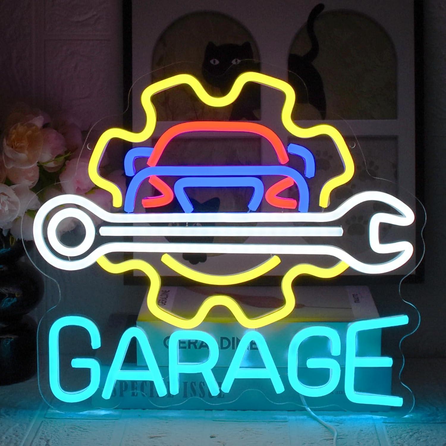 Garage Neon Sign USB Powered L - Auto Repair Shop Signs 리뷰 및 가격