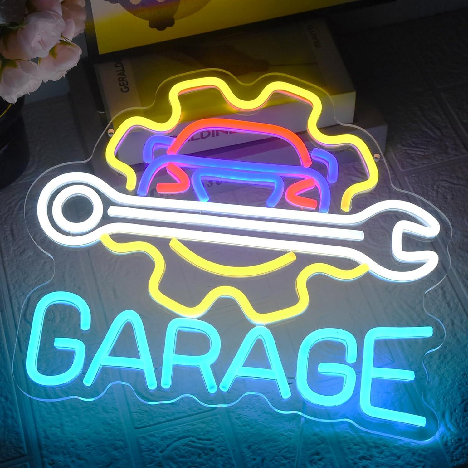 Garage Neon Sign USB Powered L - Auto Repair Shop Signs 리뷰 및 가격