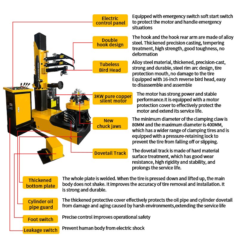 High Cost-Effective Vertical E - Tire Changer Machine 리뷰 및 가격