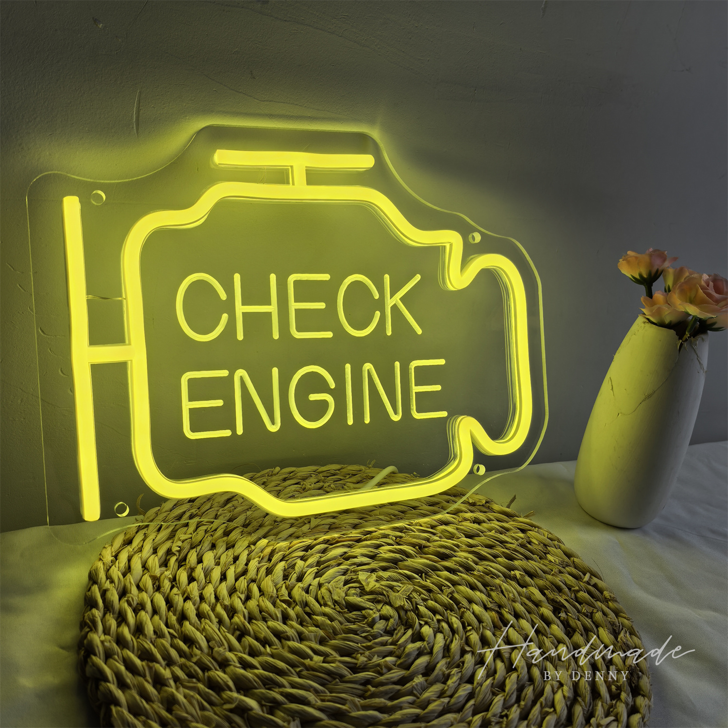 Check Engine Neon Sign, Led Ga - Auto Repair Shop Signs 리뷰 및 가격