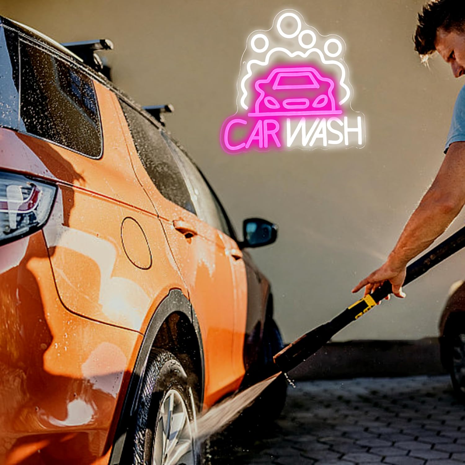 Sedan LED Neon Light Car Wash  - Auto Repair Shop Signs 리뷰 및 가격