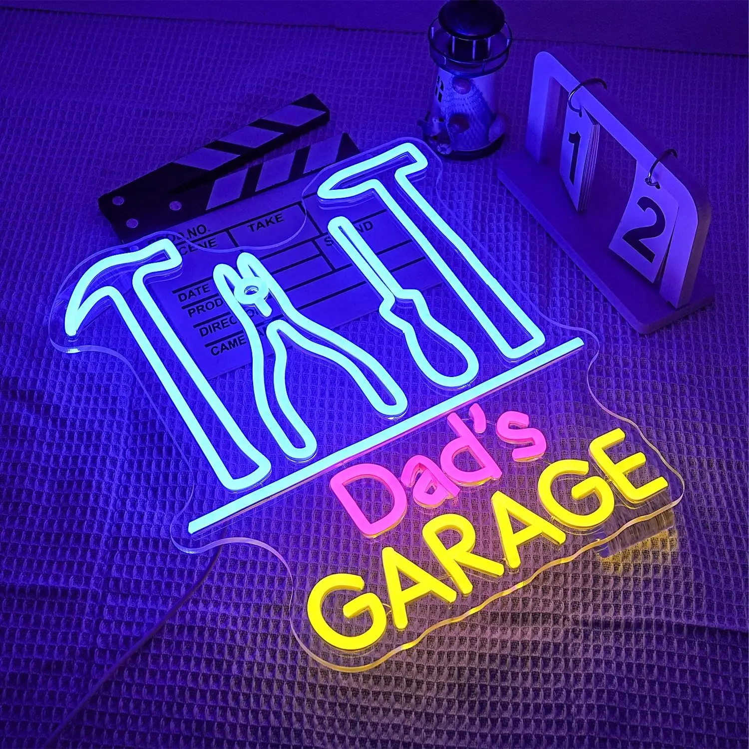 Dad's Garage Neon Sign USB Pow - Auto Repair Shop Signs 리뷰 및 가격