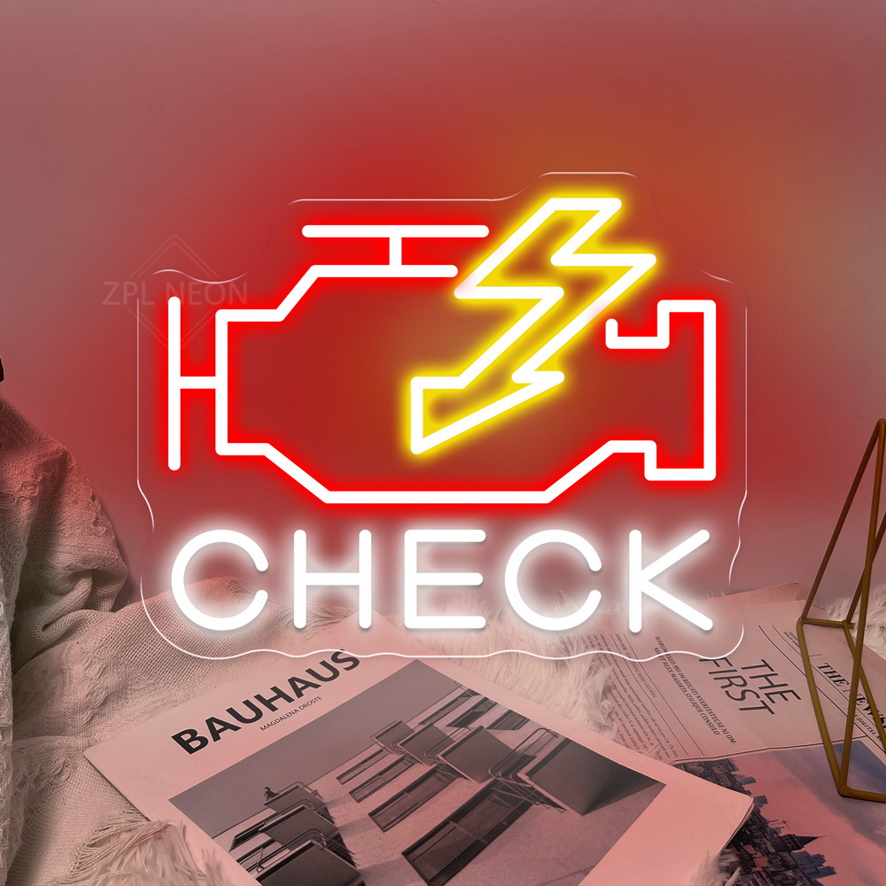 Check Engine Neon Sign Led Lig - Auto Repair Shop Signs 리뷰 및 가격