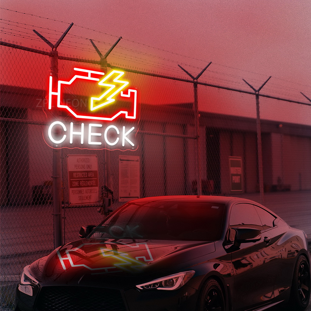 Check Engine Neon Sign Led Lig - Auto Repair Shop Signs 리뷰 및 가격