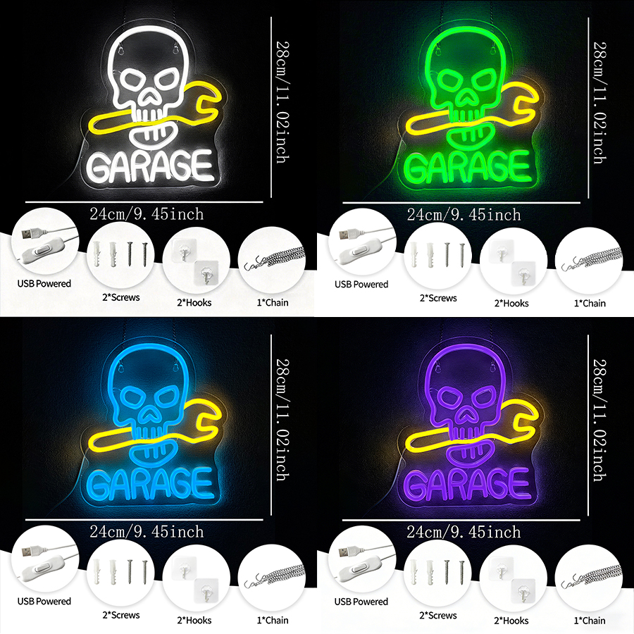 Multi-Color Garage Neon Sign F - Auto Repair Shop Signs 리뷰 및 가격