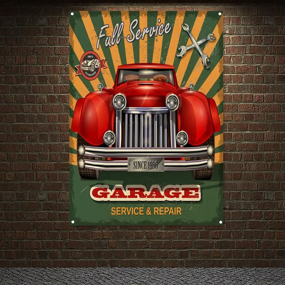 Vintage CAR Garage SERVICE & R - Auto Repair Shop Banners 리뷰 및 가격