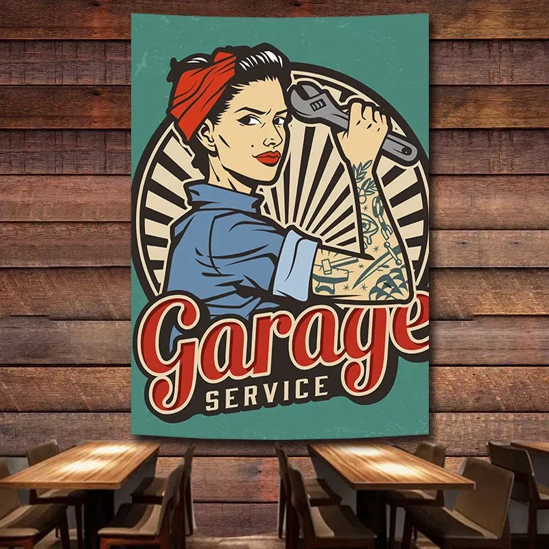 GARAGE SERVICE Vintage Car Rep - Auto Repair Shop Banners 리뷰 및 가격