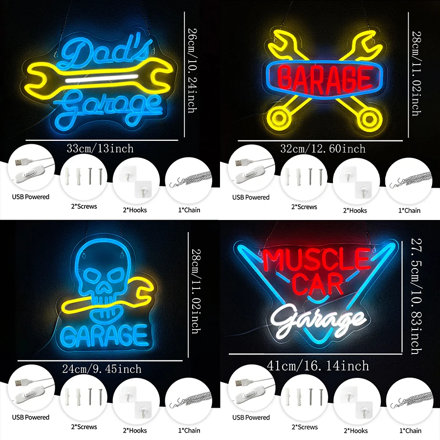 Light Up Sign For Man Cave,Aut - Auto Repair Shop Signs 리뷰 및 가격