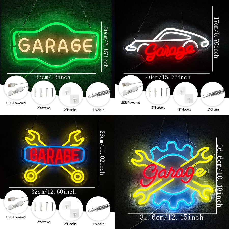 Car Store Garage Neon Light Si - Auto Repair Shop Signs 리뷰 및 가격