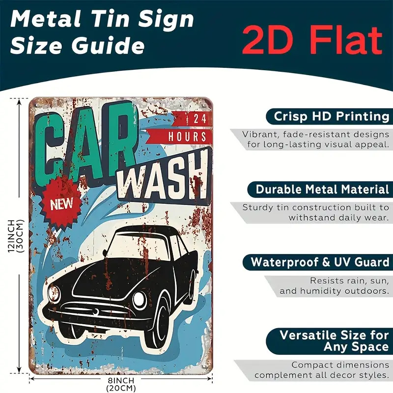 6pcs Vintage Garage & Auto Rep - Auto Repair Shop Signs 리뷰 및 가격