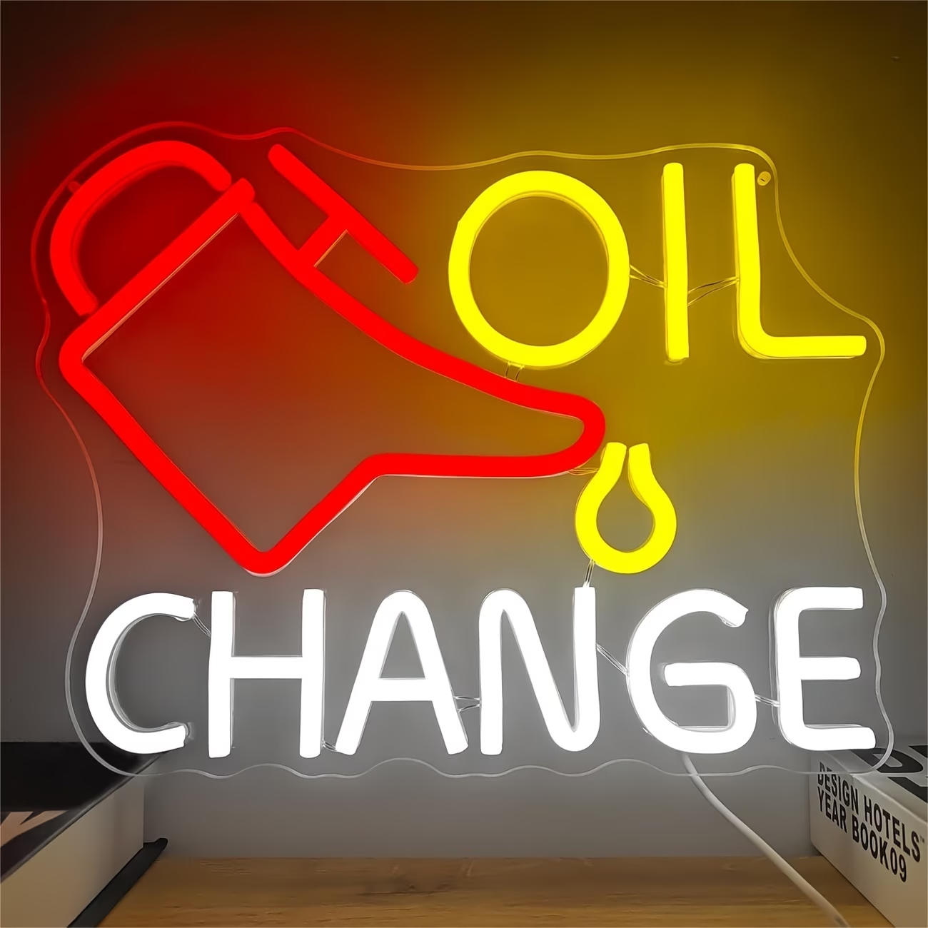 Oil Change Neon Sign Garage Ne - Auto Repair Shop Signs 리뷰 및 가격